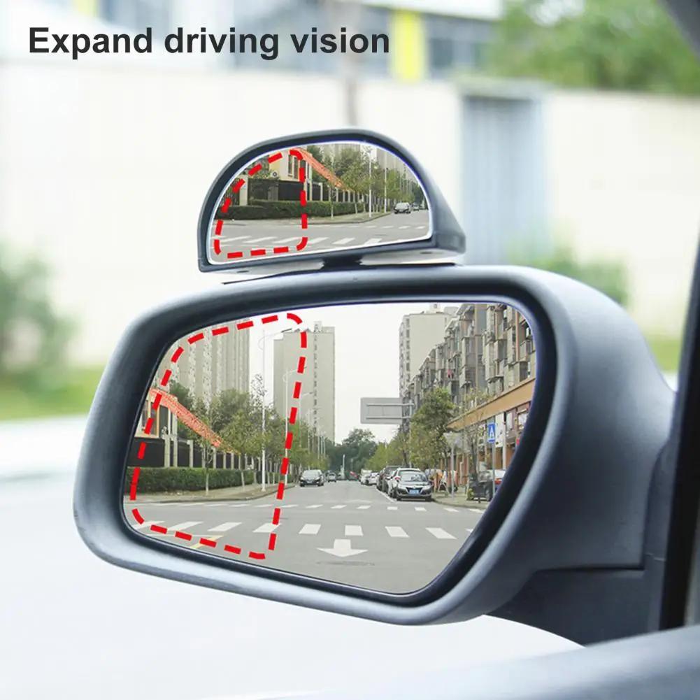 Car Mirror Wide Angle 360 Degree Adjustable ABS Car Rearview Mirror Parking Auxiliary Gadget for Vehicle Car Rearvie